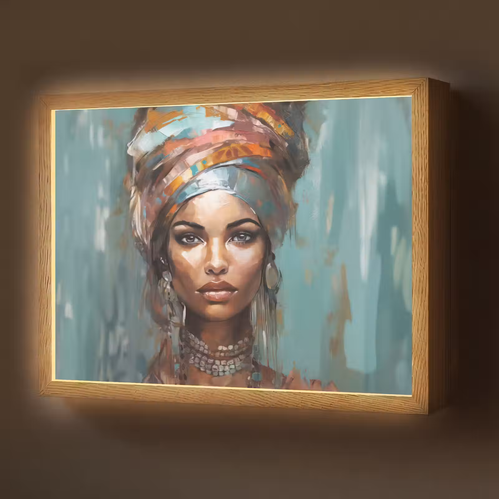 Lightbox - Wandlamp - Vrouw - Kunst - Sieraden - Portret — 1