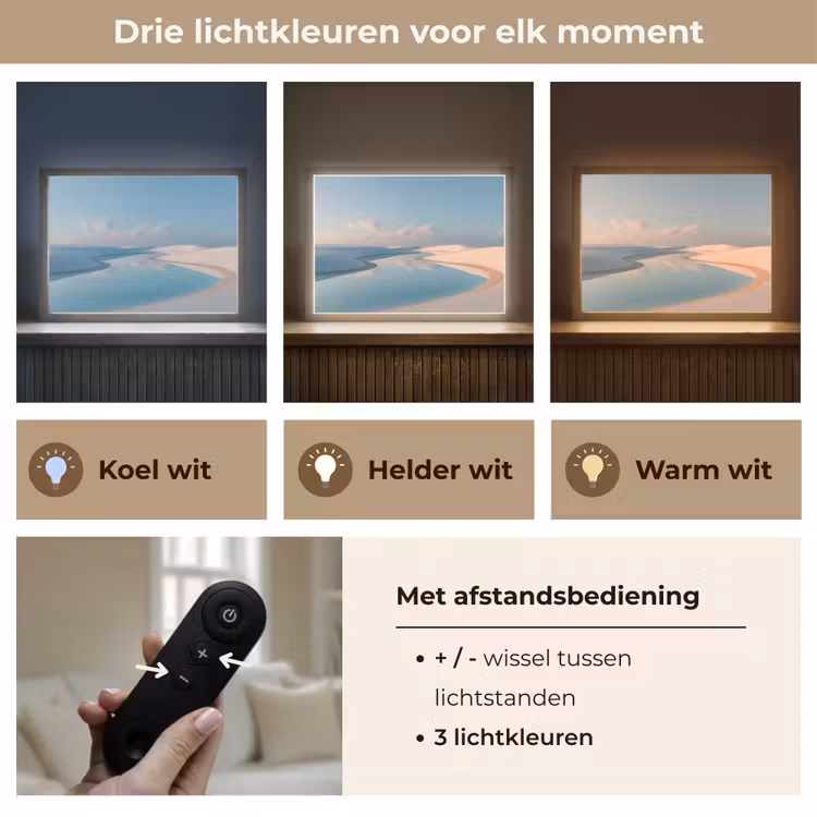 Lightbox - Wandlamp - Duinen - Waterplas - Oneindige rust — 8