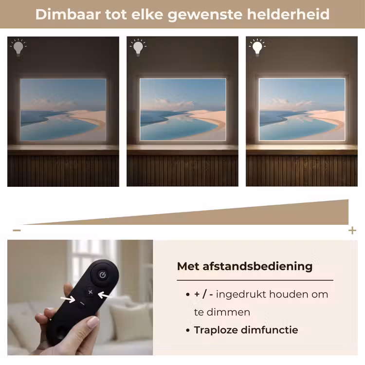 Lightbox - Wandlamp - Duinen - Waterplas - Oneindige rust — 9