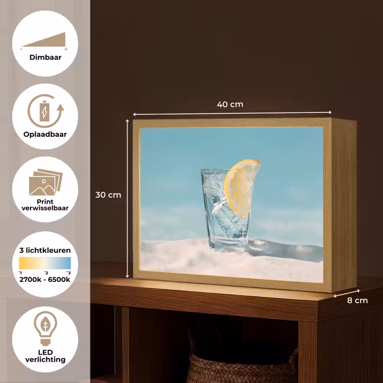 Lightbox - Wandlamp - Glas - ijsblokjes - Citroen — 10