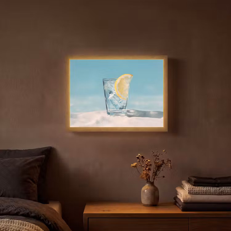 Lightbox - Wandlamp - Glas - ijsblokjes - Citroen — 3
