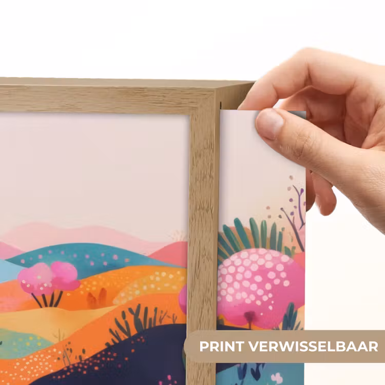 Lightbox - Wandlamp - Golvende heuvels - Abstracte planten - Dromerig — 5