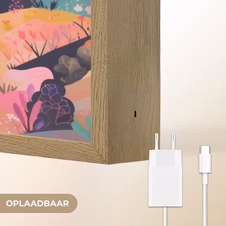 Lightbox - Wandlamp - Golvende heuvels - Abstracte planten - Dromerig — 7