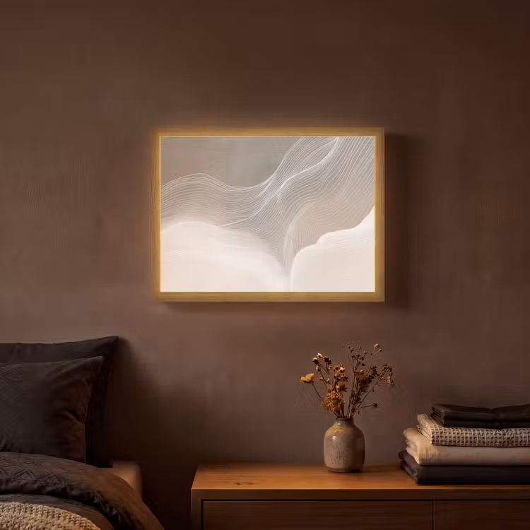 Lightbox - Wandlamp - Golvende lijnen - Luchtstromen - Harmonieus — 3