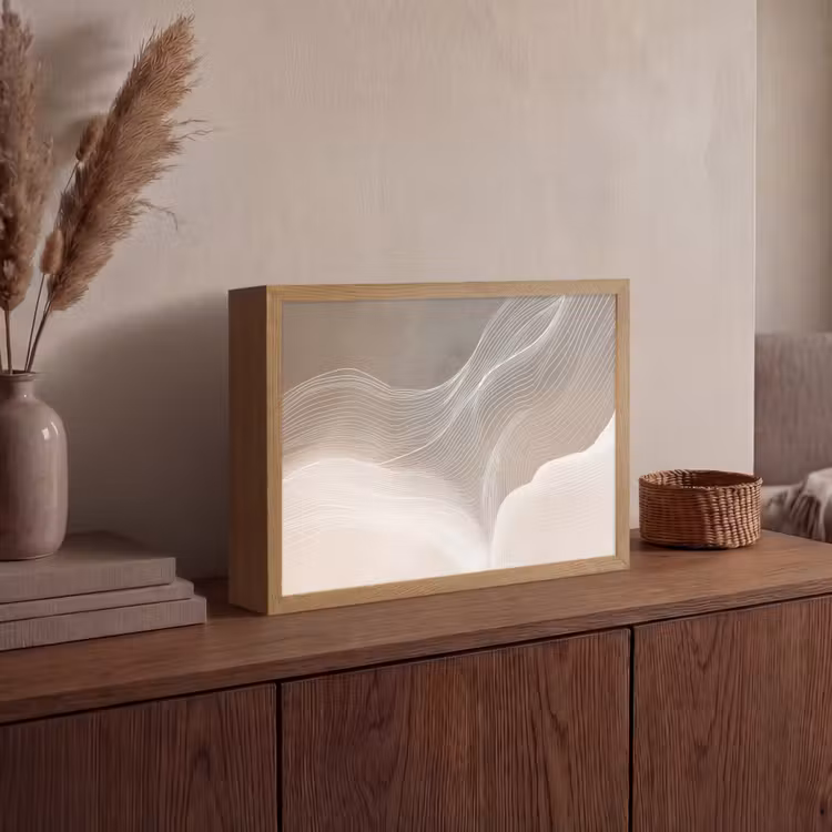 Lightbox - Wandlamp - Golvende lijnen - Luchtstromen - Harmonieus — 4