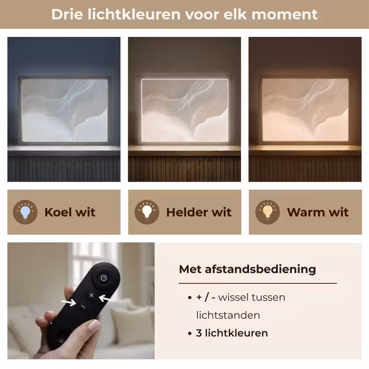 Lightbox - Wandlamp - Golvende lijnen - Luchtstromen - Harmonieus — 8