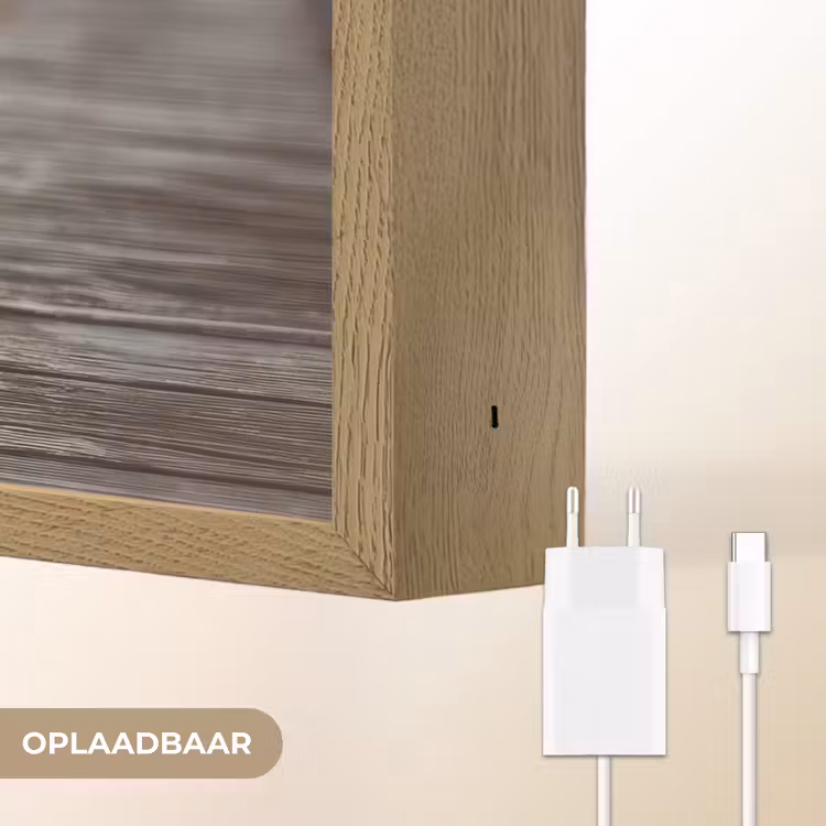 Lightbox - Wandlamp - Houten steiger - Helderblauwe lucht — 7