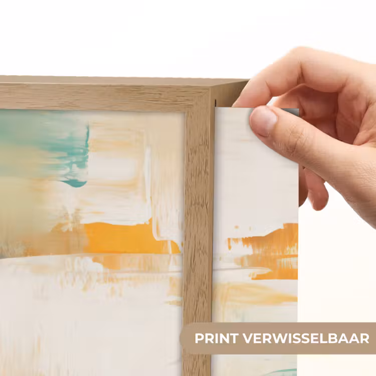 Lightbox - Wandlamp - Kunst - Abstract - Blauw - Wit — 5