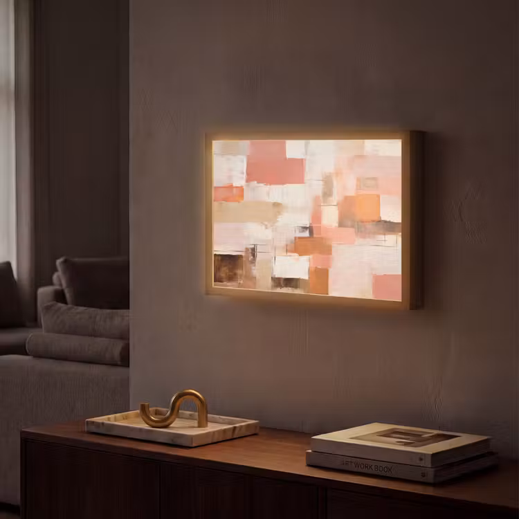 Lightbox - Wandlamp - Kunst - Roze - Abstract — 2