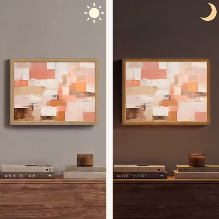 Lightbox - Wandlamp - Kunst - Roze - Abstract — 6