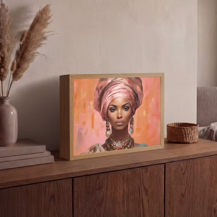 Lightbox - Wandlamp - Kunst - Vrouw - Roze - Sieraden - Portret — 4