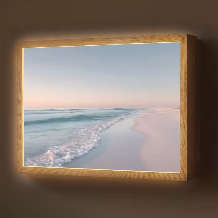 Lightbox - Wandlamp - Kustlijn - Pastel - water — 1