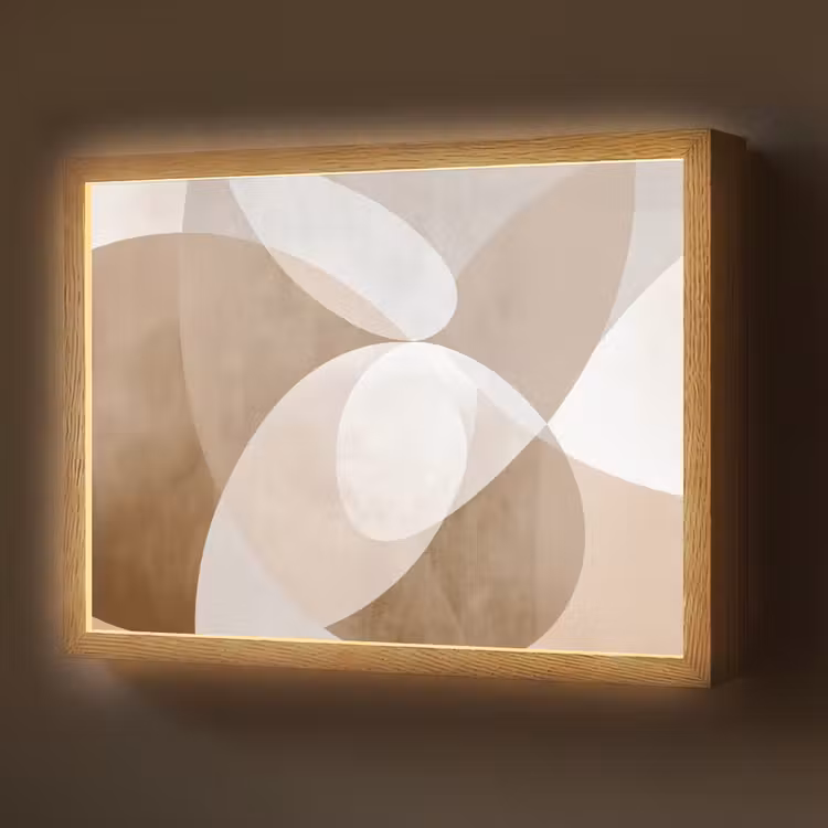 Lightbox - Wandlamp - Ovale vormen - Transparant - Zachte overgang — 1