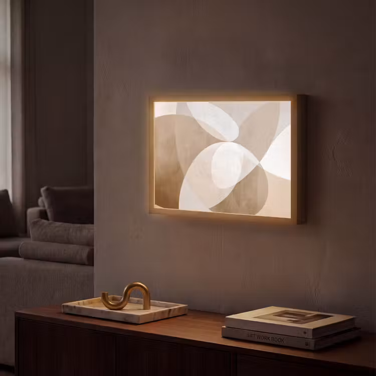 Lightbox - Wandlamp - Ovale vormen - Transparant - Zachte overgang — 2