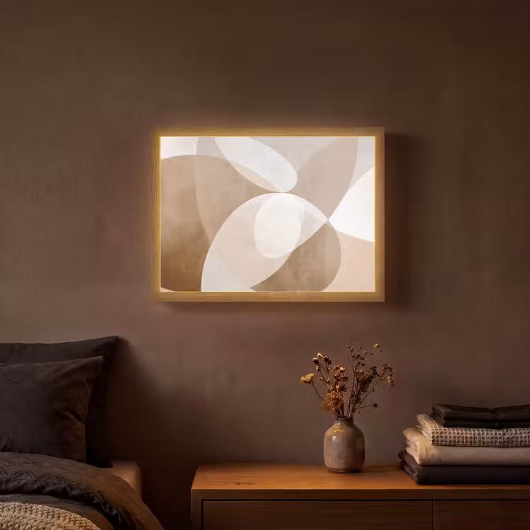 Lightbox - Wandlamp - Ovale vormen - Transparant - Zachte overgang — 3