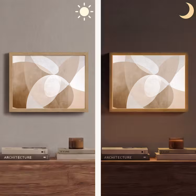 Lightbox - Wandlamp - Ovale vormen - Transparant - Zachte overgang — 6
