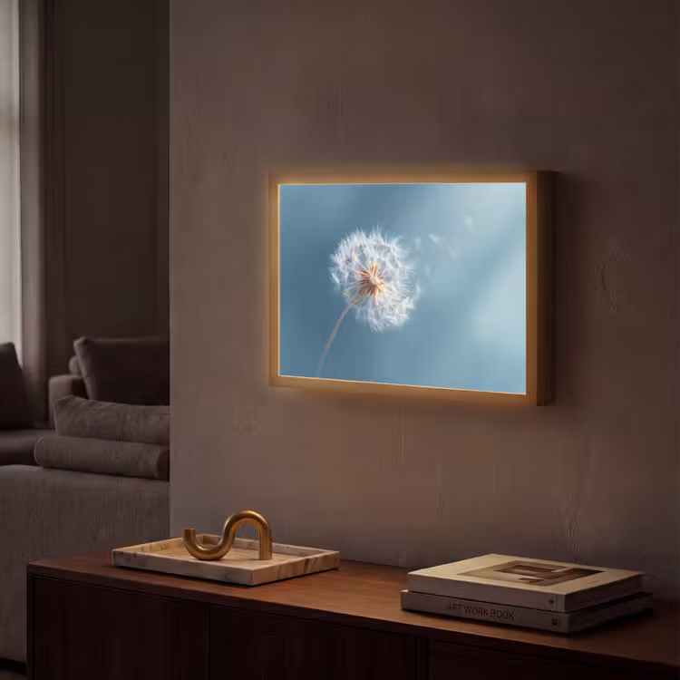 Lightbox - Wandlamp - Paardenbloem - Wind - Blauw — 2