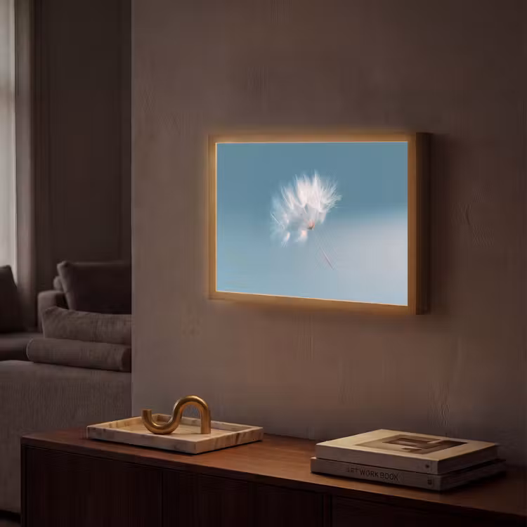 Lightbox - Wandlamp - Paardenbloempluisje - Blauw - Lucht — 2