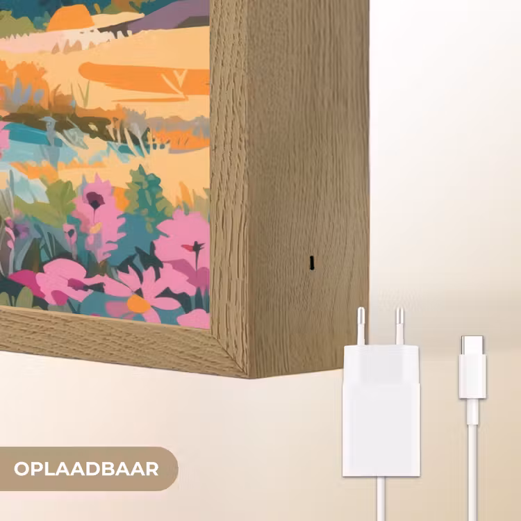 Lightbox - Wandlamp - Rivier - Vallei vol bloemen - Levendig — 7