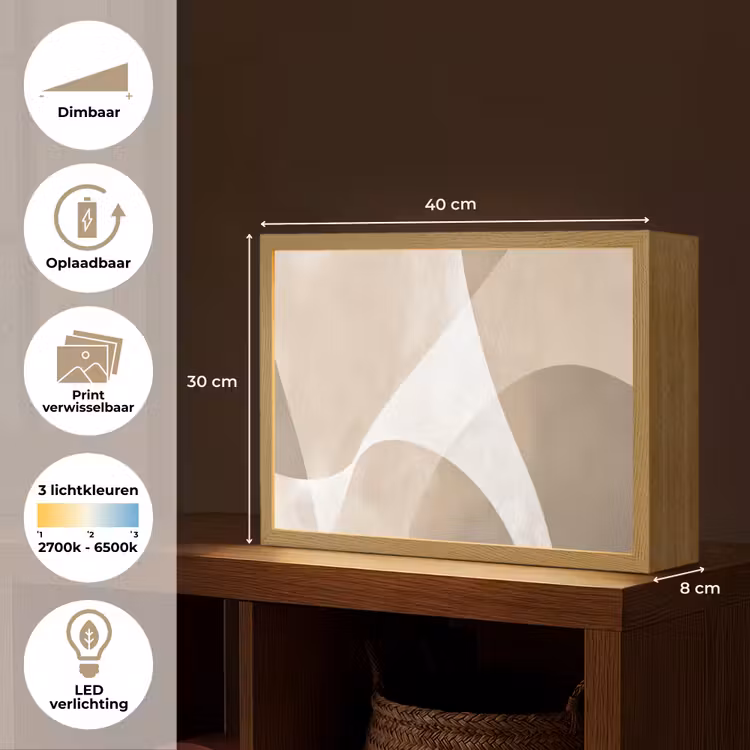 Lightbox - Wandlamp - Vloeiende vlakken - Harmonieus - Golvend — 10