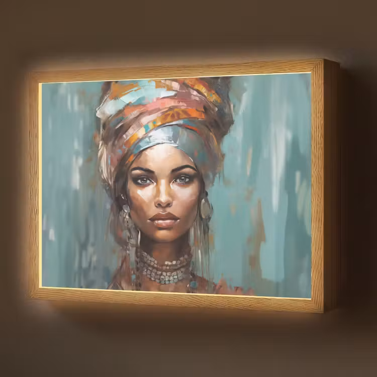 Lightbox - Wandlamp - Vrouw - Kunst - Sieraden - Portret — 1
