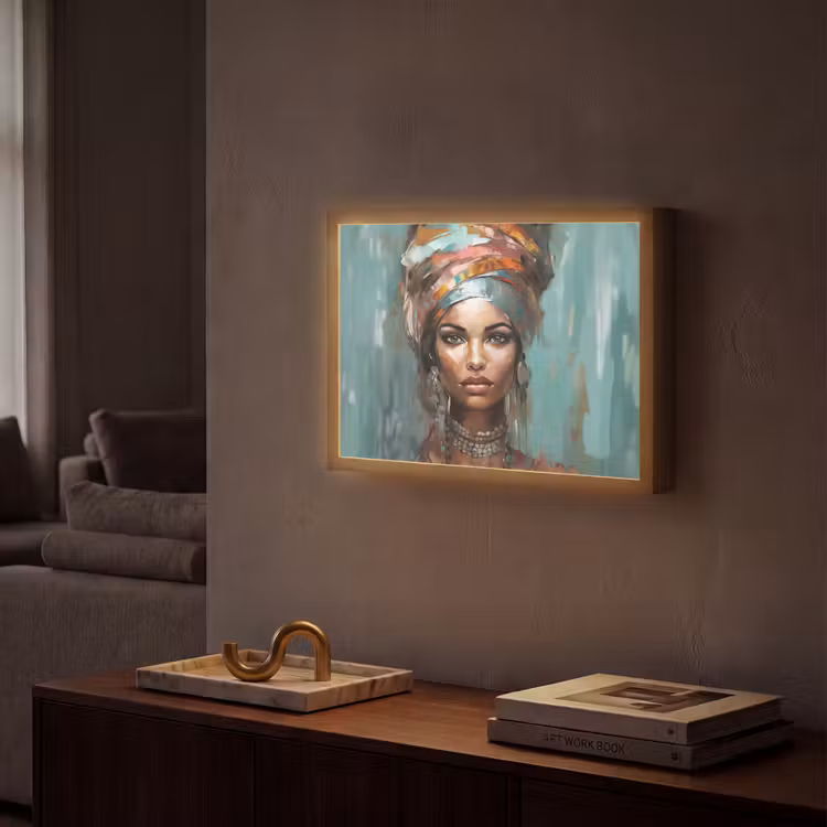 Lightbox - Wandlamp - Vrouw - Kunst - Sieraden - Portret — 2