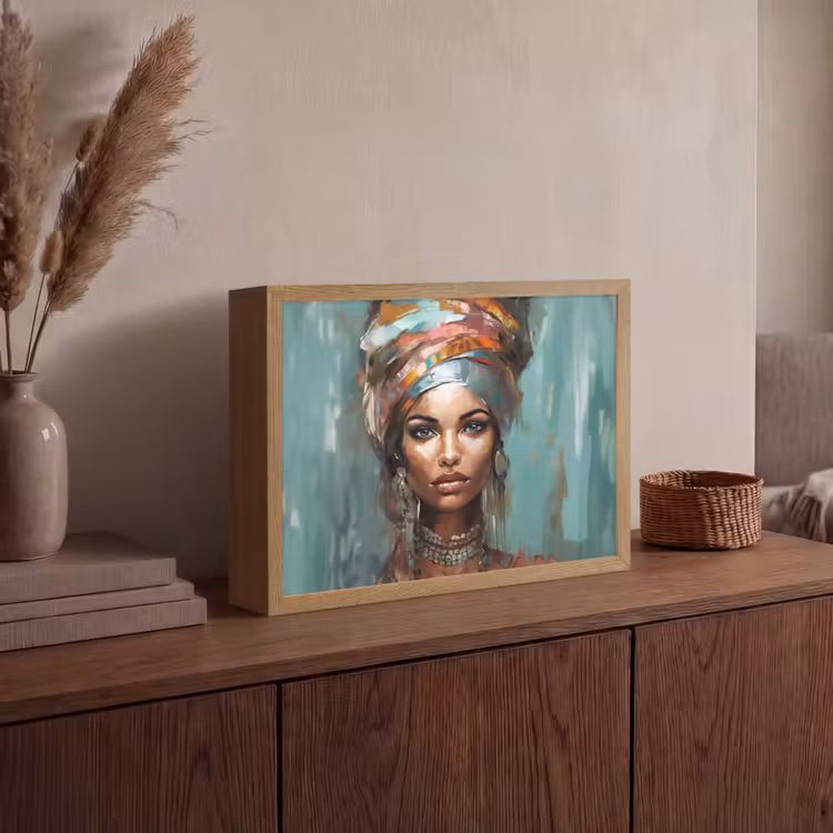 Lightbox - Wandlamp - Vrouw - Kunst - Sieraden - Portret — 4