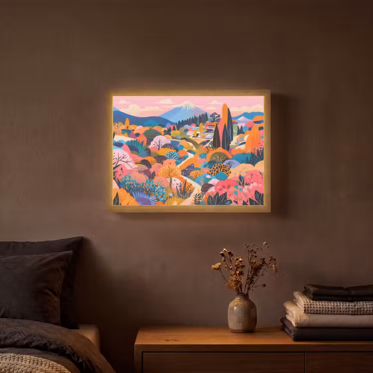 Lightbox - Wandlamp - Witte bergtop - Modern - Kleurrijk — 3