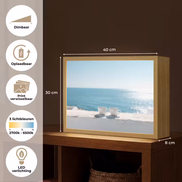 Lightbox - Wandlamp - Zee - Koffiekopjes - Zomers — 10