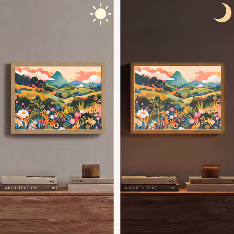 Lightbox - Wandlamp - Zonlicht - Heuvels - Wolkenlucht — 6