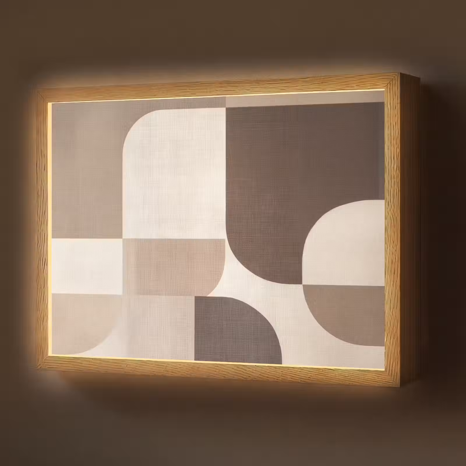 Lightbox - Wandlamp - Geometrisch - Geweven structuur - Modern — 1