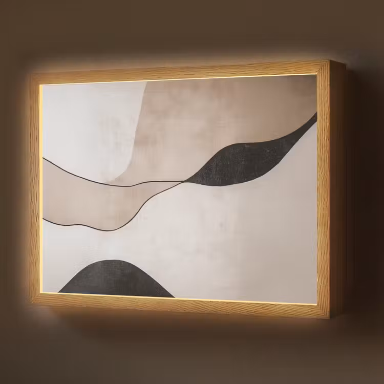 Lightbox - Wandlamp - Contourlijnen - Abstracte landschap — 1
