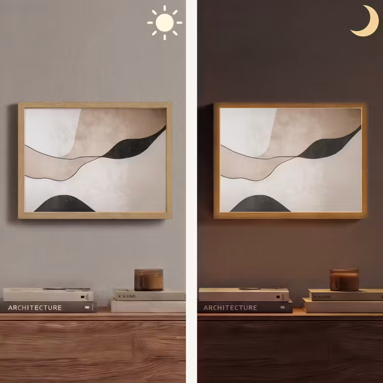 Lightbox - Wandlamp - Contourlijnen - Abstracte landschap — 6