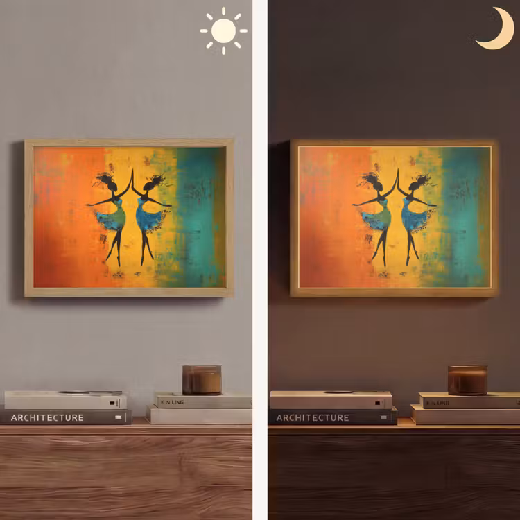 Lightbox - Wandlamp - Dansen - Vrouwen - Verfstructuur — 6