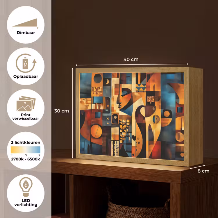 Lightbox - Wandlamp - Figuren - Abstract - Symbolen — 10