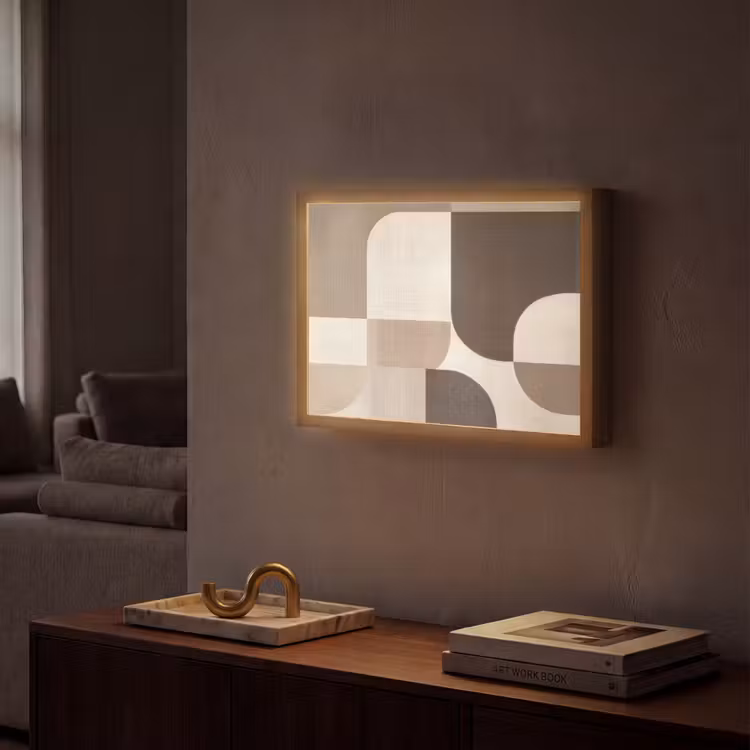 Lightbox - Wandlamp - Geometrisch - Geweven structuur - Modern — 2