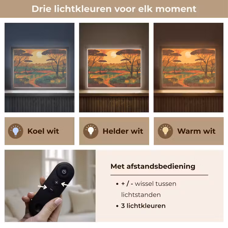 Lightbox - Wandlamp - Landschap - Afrikaans - Zon — 8