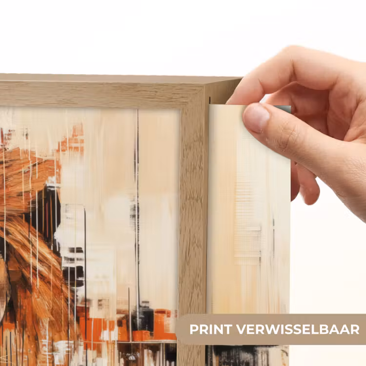 Lightbox - Wandlamp - Leeuwenkop - Lijnen - Crème — 5