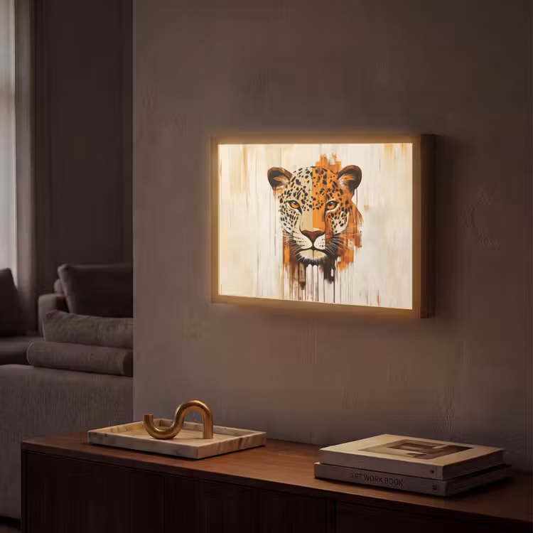 Lightbox - Wandlamp - Luipaard - Symmetrisch - Strepen — 2