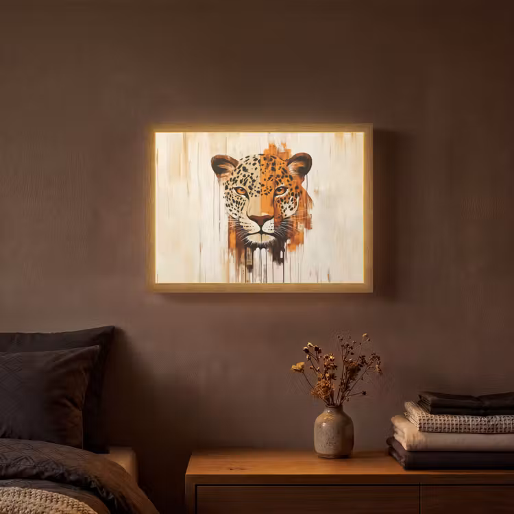 Lightbox - Wandlamp - Luipaard - Symmetrisch - Strepen — 3