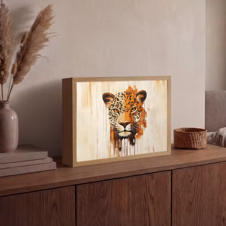 Lightbox - Wandlamp - Luipaard - Symmetrisch - Strepen — 4