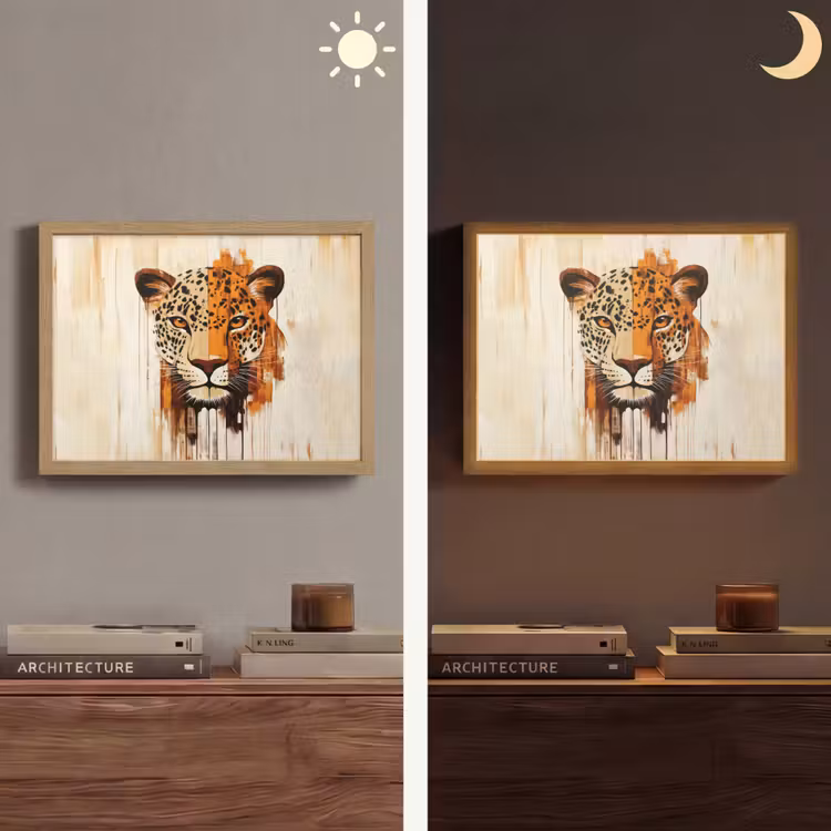 Lightbox - Wandlamp - Luipaard - Symmetrisch - Strepen — 6