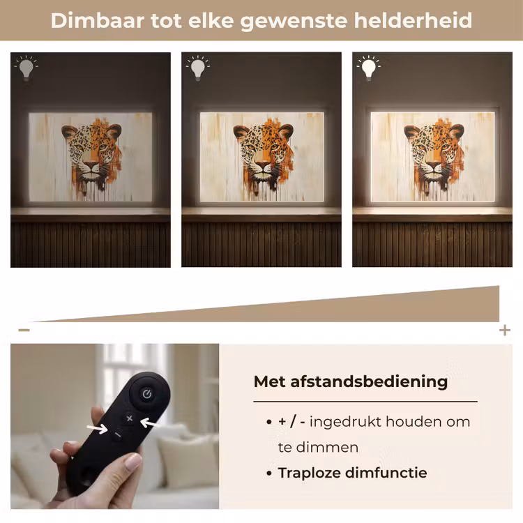 Lightbox - Wandlamp - Luipaard - Symmetrisch - Strepen — 9
