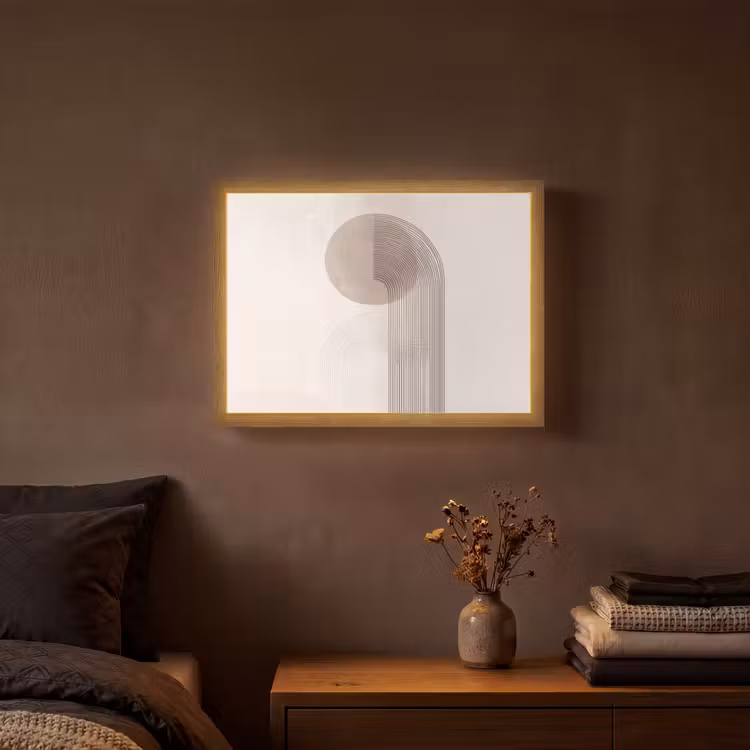 Lightbox - Wandlamp - Minimalistisch - Cirkel - Lichtgrijs — 3