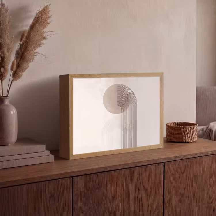 Lightbox - Wandlamp - Minimalistisch - Cirkel - Lichtgrijs — 4