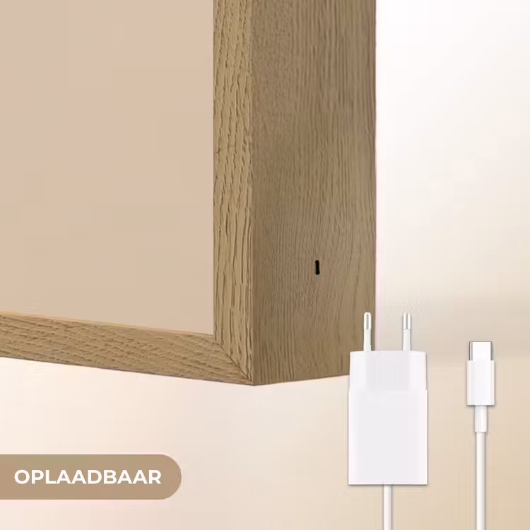 Lightbox - Wandlamp - Parallelle lijnen - Lichte textuur - Beige — 7