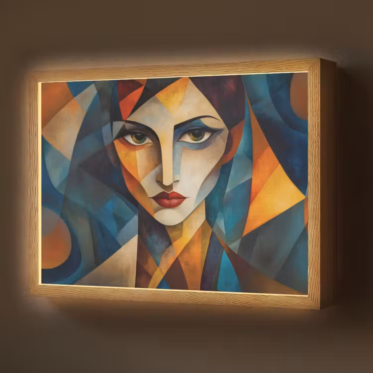 Lightbox - Wandlamp - Portret - Abstract - Vormen — 1