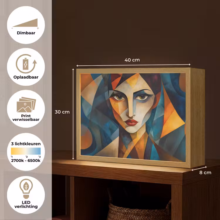 Lightbox - Wandlamp - Portret - Abstract - Vormen — 10