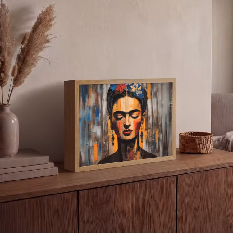 Lightbox - Wandlamp - Portret - Vrouw - Bloemen — 4
