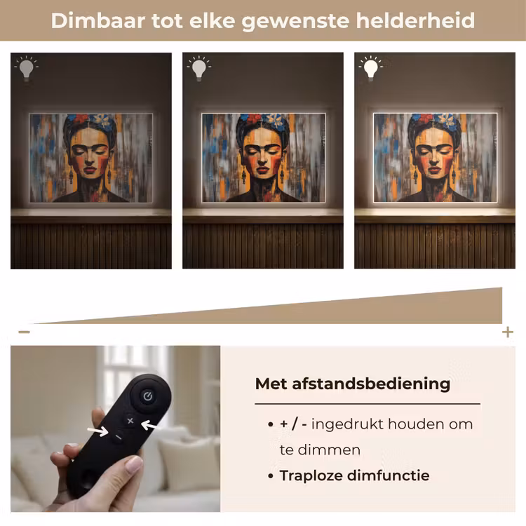 Lightbox - Wandlamp - Portret - Vrouw - Bloemen — 9